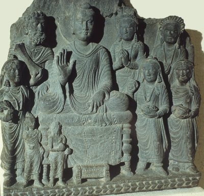 Relief of Buddha Preaching by Pakistani School